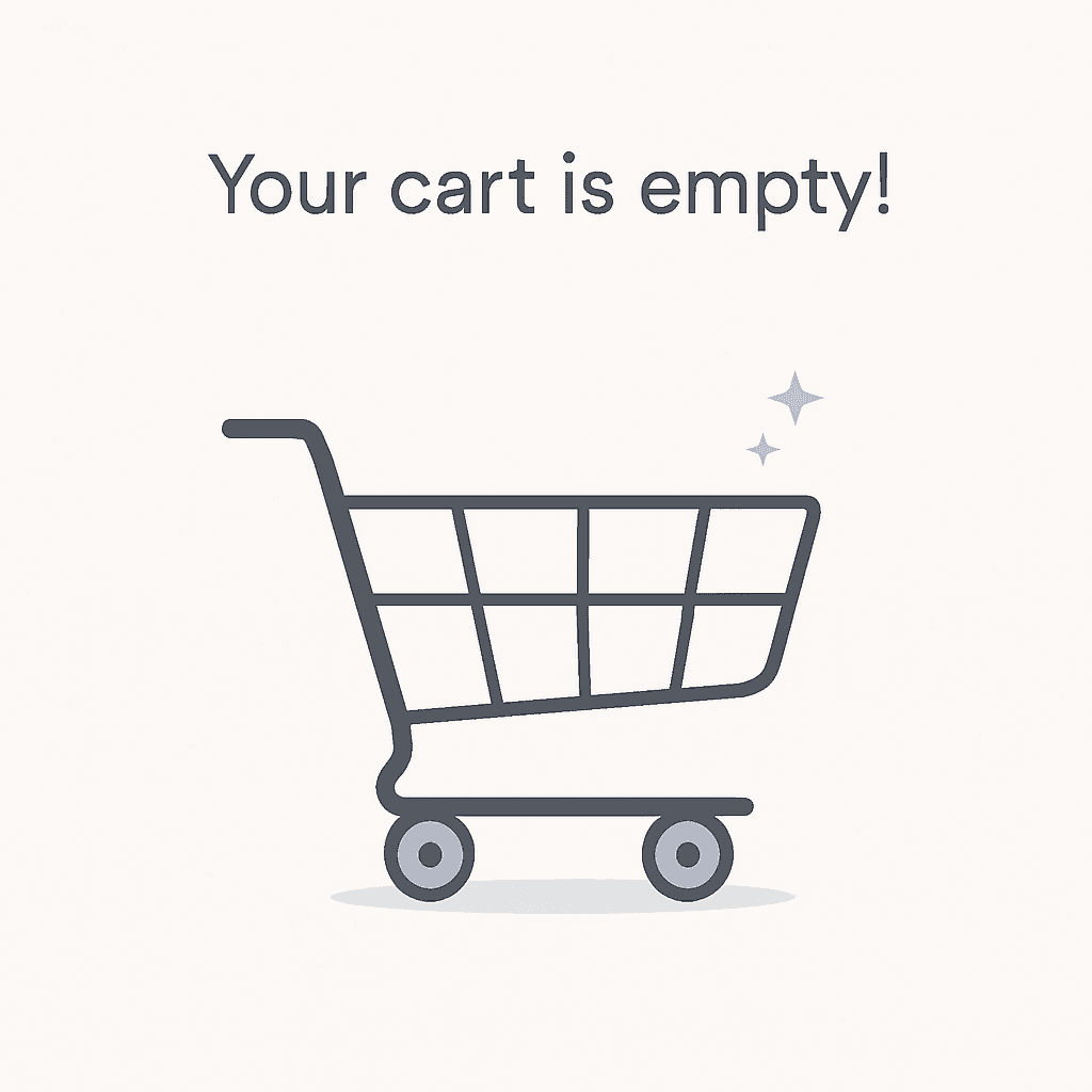 Empty shopping cart illustration